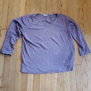 James Perse 3/4 sleeve sweatshirt pale purple sz 4